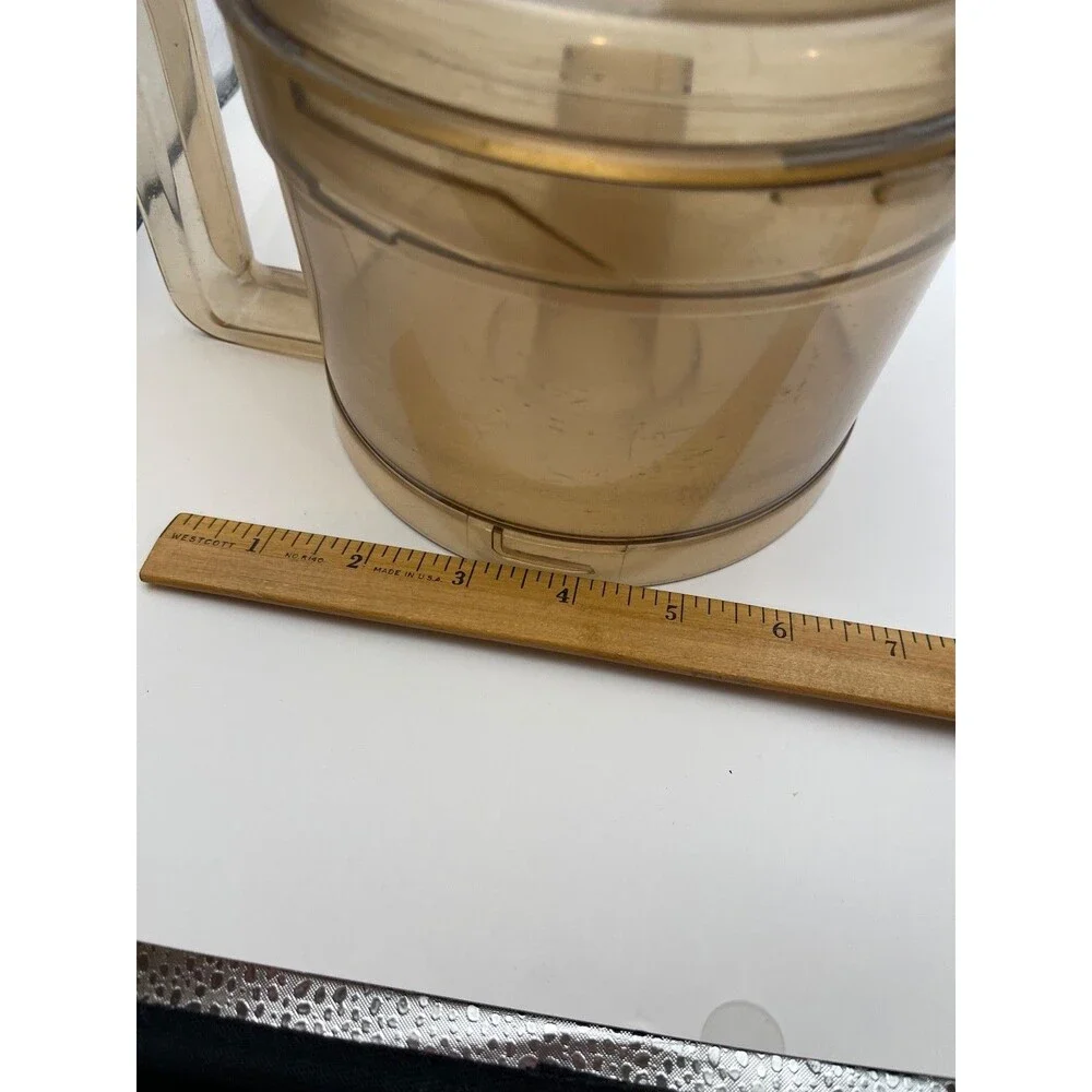 Cuisinart Food Processor Work Bowl Lid Feed Tube Pusher Smoked 0.5L